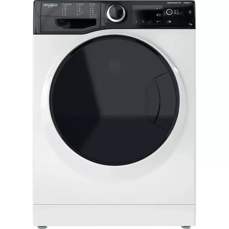 Whirlpool WRSB 7259 D EU Πλυντήριο ρούχων μπροστινής φόρτωσης 7 kg 1151 στρ/λεπτό Μαύρο, Λευκό