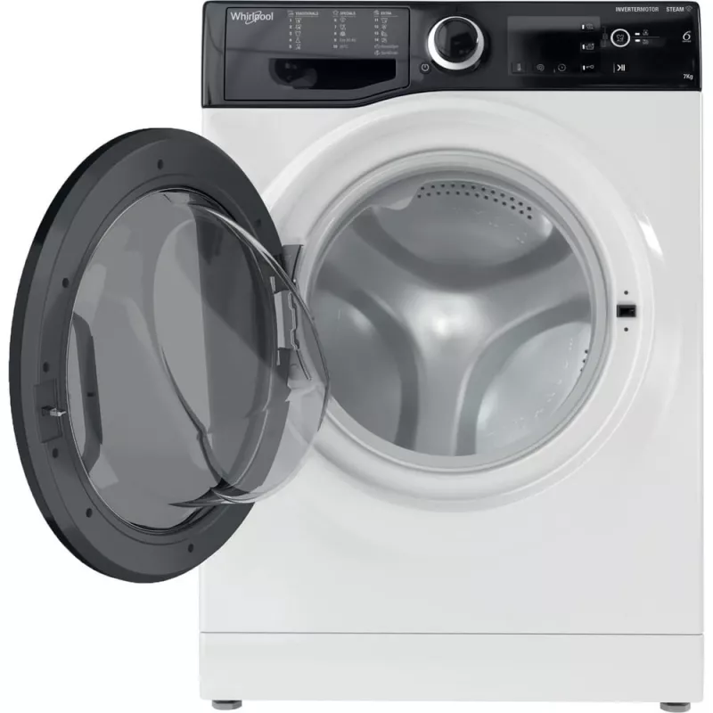 Whirlpool WRSB 7259 D EU Πλυντήριο ρούχων μπροστινής φόρτωσης 7 kg 1151 στρ/λεπτό Μαύρο, Λευκό