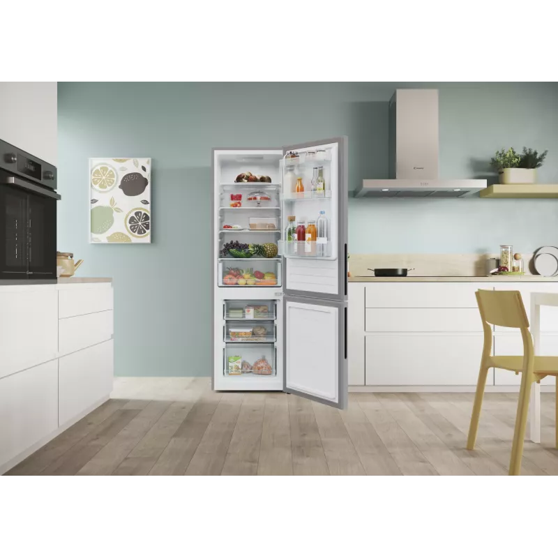 Candy City Combi CCT3L517ES Ελεύθερο 260 L Ασημί