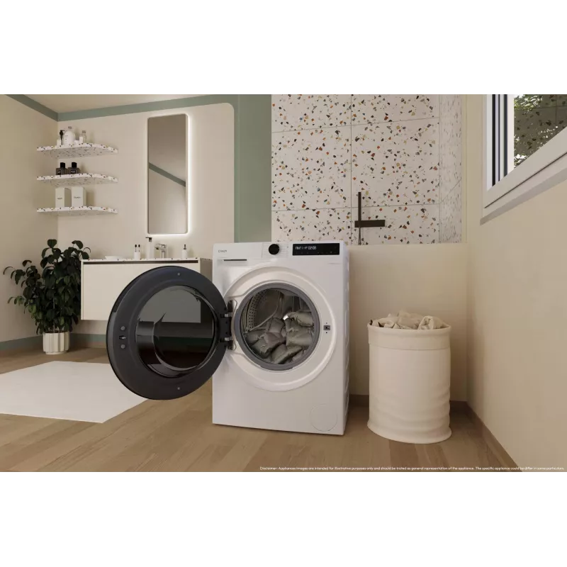 Candy BWR 485SBL6-S Πλυντήριο-στεγνωτήριο Ελεύθερο μπροστινής φόρτωσης Λευκό