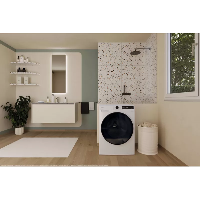 Candy BWR 485SBL6-S Πλυντήριο-στεγνωτήριο Ελεύθερο μπροστινής φόρτωσης Λευκό