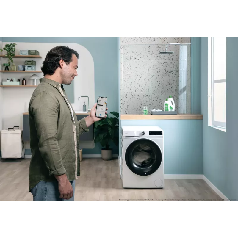 Candy BWR 485SBL6-S Πλυντήριο-στεγνωτήριο Ελεύθερο μπροστινής φόρτωσης Λευκό