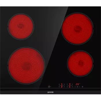 Εστία Gorenje ECT641BCSC Μαύρο Εντοιχιζόμενη 60 cm Υαλοκεραμική εστία 4 ζώνες