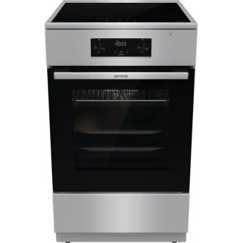 Gorenje 740742 Κουζίνα Ελεύθερη κουζίνα Ηλεκτρική κουζίνα Επαγωγικές ζώνες Μαύρο, Ανοξείδωτο ατσάλι