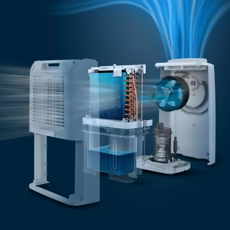 Philips 3000 series DE3306/11 Αφυγραντήρας 4 L 51 dB Λευκό, Ανοιχτό γκρι