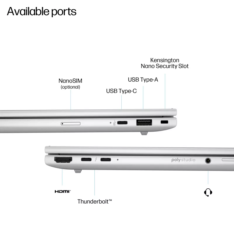 Notebook HP EliteBook 8 G1i 14 ίντσες Intel Core Ultra 7 32GB RAM 1TB SSD Intel Graphics Win 11 Pro