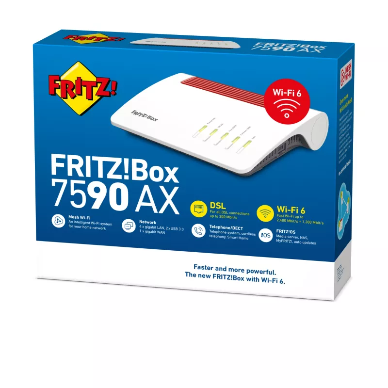 Επιτραπέζιο router FRITZ!Box 7590 AX Dual-Band Wi-Fi 6