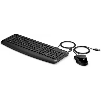 HP Pavilion Πληκτρολόγιο και ποντίκι 200, Ενσύρματο, USB, Μηχανικό, QWERTY, Μαύρο, Περιλαμβάνεται ποντίκι