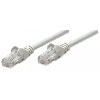 Intellinet καλώδιο δικτύου patch, Cat5e, 20m, γκρι, CCA, U/UTP, PVC, RJ45, επιχρυσωμένες επαφές, προστατευτικό αναδίπλωσης, ενσωματωμένο βύσμα, εφ' όρου ζωής εγγύηση