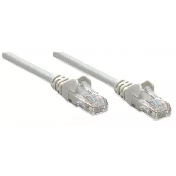 Intellinet καλώδιο δικτύου patch, Cat5e, 20m, γκρι, CCA, U/UTP, PVC, RJ45, επιχρυσωμένες επαφές, προστατευτικό αναδίπλωσης, ενσωματωμένο βύσμα, εφ' όρου ζωής εγγύηση