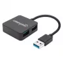 Manhattan USB-A 4-Port Hub, 4x θύρες USB-A, 5 Gbps (USB 3.2 Gen1 aka USB 3.0), τροφοδοσία USB (δεν απαιτείται εξωτερικό τροφοδοτικό). Γρήγορη φόρτιση: 1 θύρα έως 0,9 A; φόρτιση σε 4 θύρες απαιτεί εξωτερικό τροφοδοτικό (δεν περιλαμβάνεται), συμμορφώνεται με ST4300MINU3B