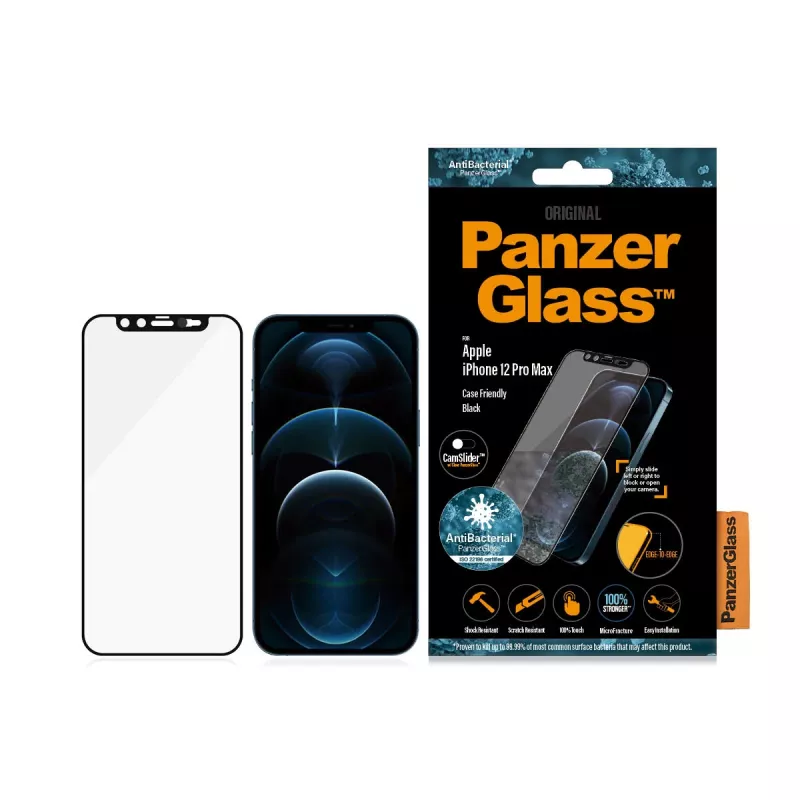 PanzerGlass ® CamSlider® μεμβράνη προστασίας οθόνης iPhone 12 Pro Max | Χωρίς πλαίσιο