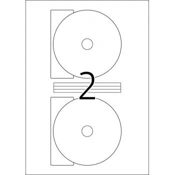 Αυτοκόλλητη ετικέτα εκτυπωτή HERMA ετικέτες CD Maxi A4 Ø 116 mm