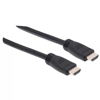 Καλώδιο Manhattan HDMI 4K@60Hz με Ethernet – πιστοποιημένο CL3, 8m, κατάλληλο για εγκατάσταση εντός τοίχου, για ΟΛΕΣ τις εφαρμογές 4K και 1080p/HD – για άμεση αναβάθμιση ή έτοιμο για μελλοντικές απαιτήσεις, βύσμα αρσενικό σε βύσμα αρσενικό, μαύρο, Ultra HD 4K x 2K, εφ' όρου ζωής εγγύηση, Premium High Speed