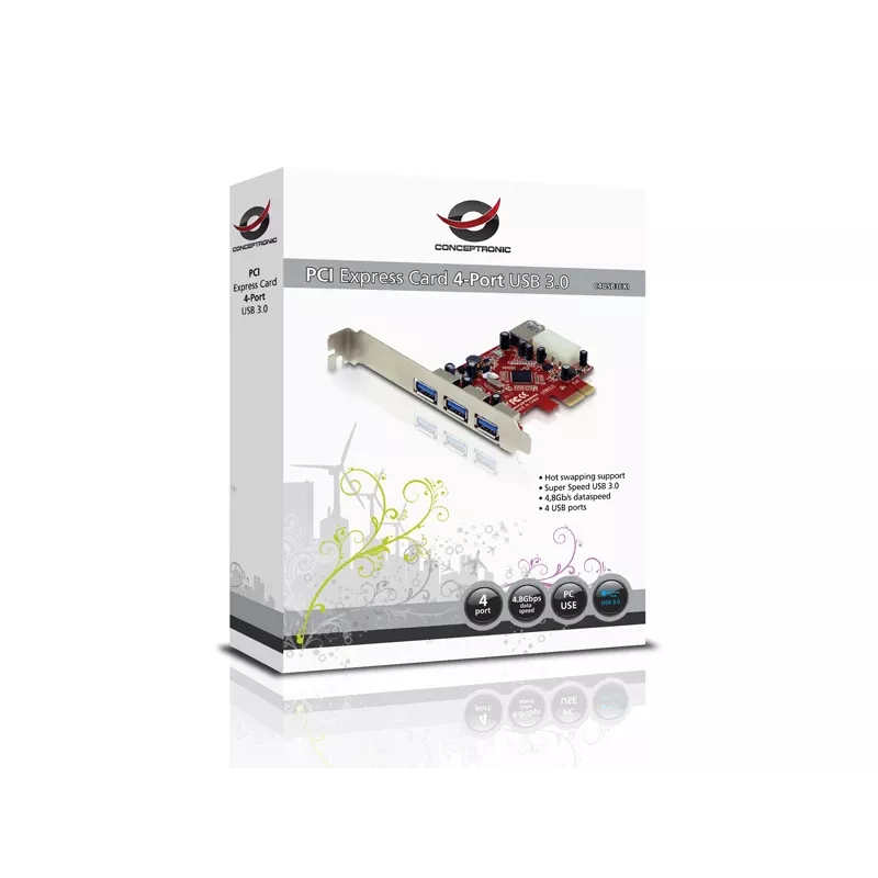 Κάρτα PCI Express Conceptronic C4USB3EXI 4-Port USB 3.0