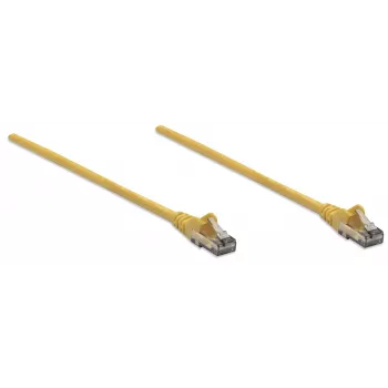 Καλώδιο δικτύου Intellinet Patch, Cat6, 10 m, κίτρινο, CCA, U/UTP, PVC, RJ45, επιχρυσωμένες επαφές, προστασία γλωττίδας, προστασία καλύμματος, εφ' όρου ζωής εγγύηση