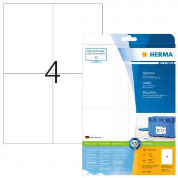 Αυτοκόλλητη ετικέτα εκτυπωτή HERMA Labels Premium A4 105x148 mm