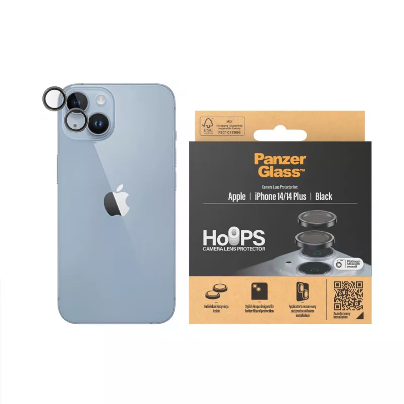 PanzerGlass ® Hoops® προστασία φακού κάμερας μαύρο iPhone 14 | 14 Plus