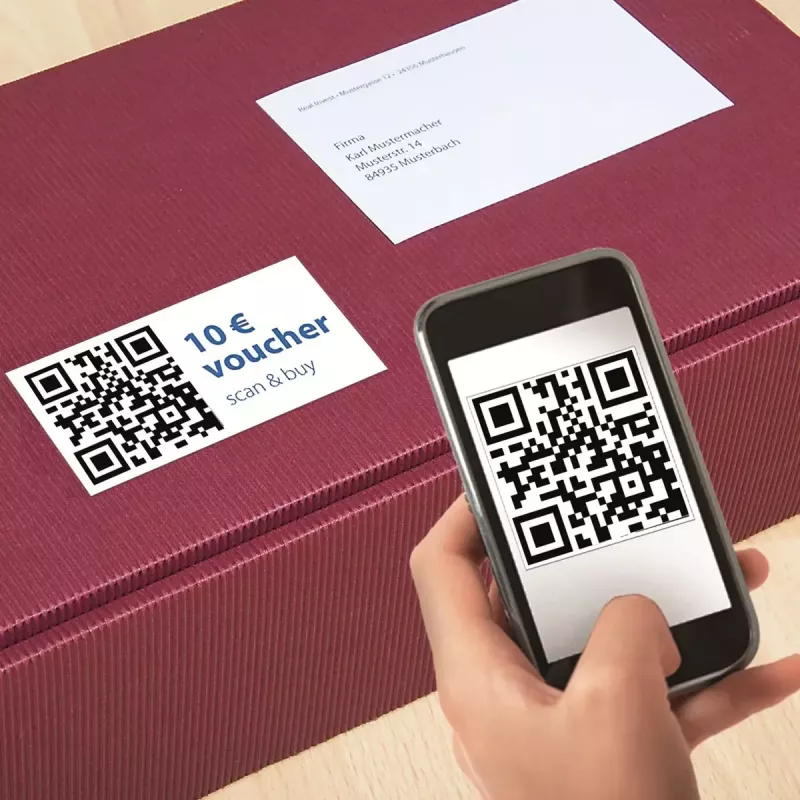 Αυτοκόλλητη ετικέτα εκτυπωτή HERMA ετικέτες QR-Code 9643