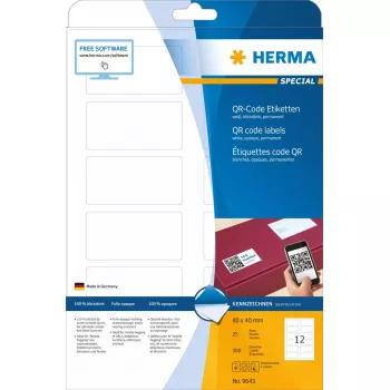 Αυτοκόλλητη ετικέτα εκτυπωτή HERMA ετικέτες QR-Code 9643