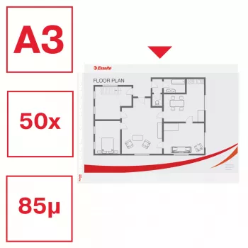 Esselte Quality Pocket A3 Οριζόντιο, 30 % ανακυκλωμένο πλαστικό από Pre-Consumer υλικό