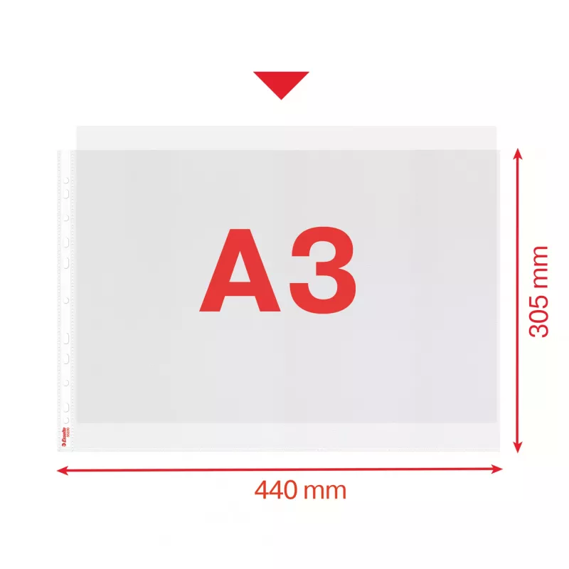 Esselte Quality Pocket A3 Οριζόντιο, 30 % ανακυκλωμένο πλαστικό από Pre-Consumer υλικό