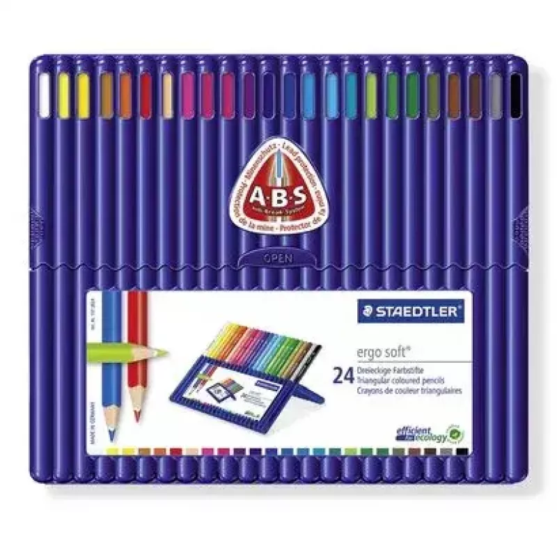 Ξυλομπογιές Staedtler Ergosoft 157 πολύχρωμες 24 τεμ.