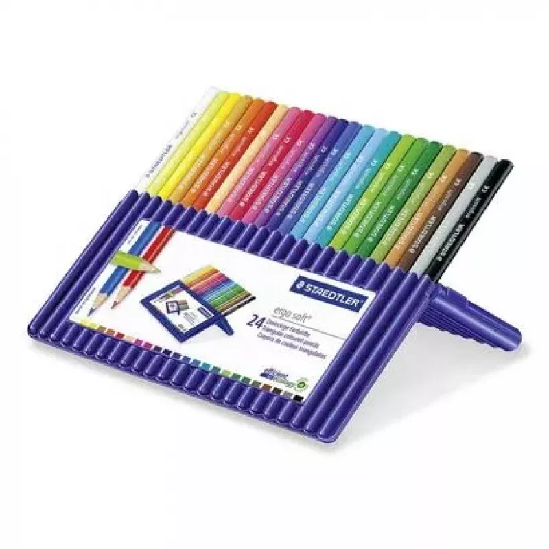 Ξυλομπογιές Staedtler Ergosoft 157 πολύχρωμες 24 τεμ.