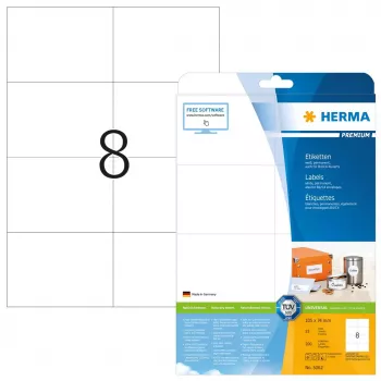 Αυτοκόλλητες ετικέτες εκτυπωτή HERMA Labels Premium A4 105x74 mm