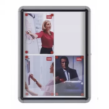 Nobo Premium Plus Outdoor κλειδωμένος μαγνητικός εξωτερικός πίνακας 4xA4