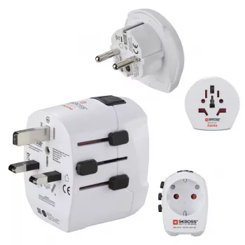 Hama World Travel Pro Light USB Τροφοδοτικό Universal Λευκό