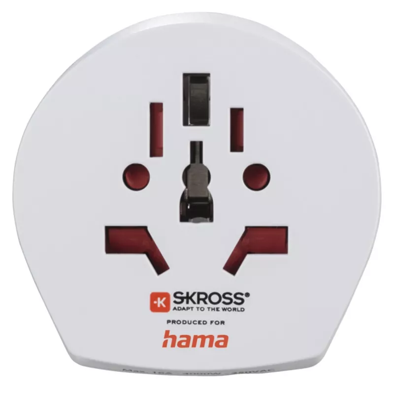 Hama World Travel Pro Light USB Τροφοδοτικό Universal Λευκό