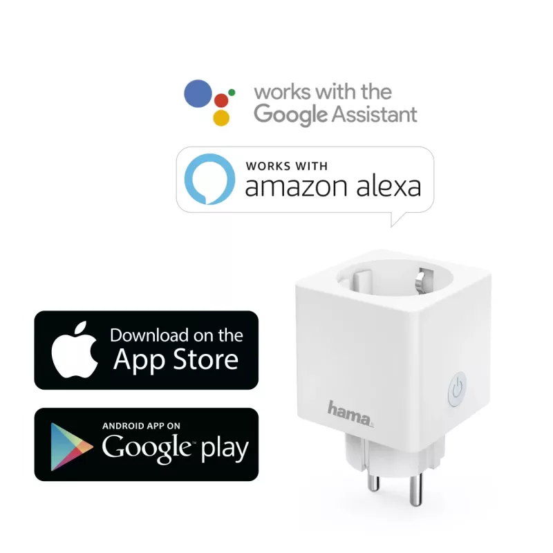 Hama Mini WiFi Smart Plug 00176573, 16 A, 3680 W, Λευκό
