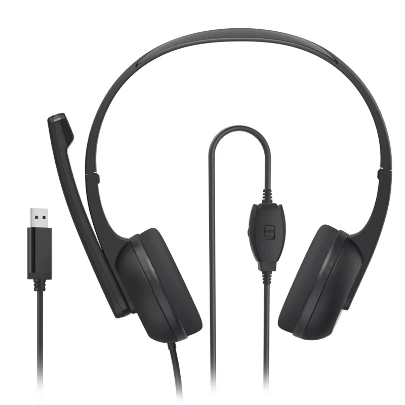 Hama HS-USB250 V2 Headset Ενσύρματο Headband Γραφείο/Callcenter USB Type-A Μαύρο