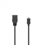 Hama 00205168 καλώδιο αντάπτορα HDMI υψηλής ταχύτητας, Micro HDMI (τύπου D) αρσενικό – HDMI (τύπου A) θηλυκό, 0,1 m, θωρακισμένο, 1080p, μαύρο