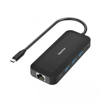 Hama 00300080 Hub διασύνδεσης USB Type-C 5000 Mbit/s μαύρο