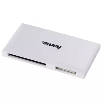 Hama Αναγνώστης πολλαπλών καρτών USB 3.0, SD/microSD/CF/MS, λευκό