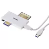 Hama Αναγνώστης πολλαπλών καρτών USB 3.0, SD/microSD/CF/MS, λευκό
