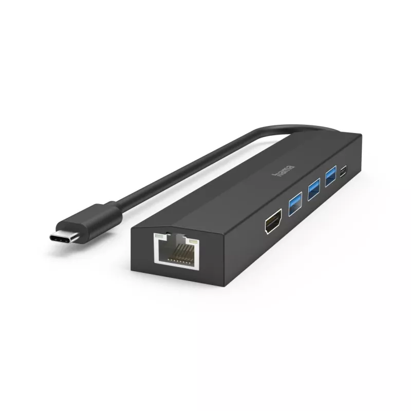 Hama 00200144 hub διασύνδεσης USB 3.2 Gen 1 (3.1 Gen 1) Type-C 5000 Mbit/s μαύρο
