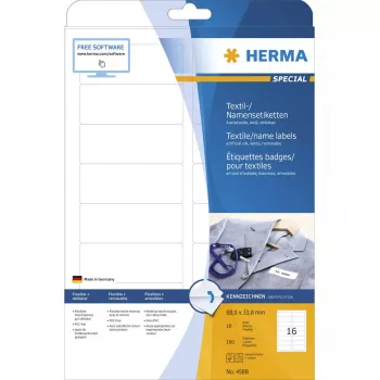 Αυτοκόλλητη ετικέτα HERMA 4588 Στρογγυλεμένο ορθογώνιο Επανατοποθετούμενη