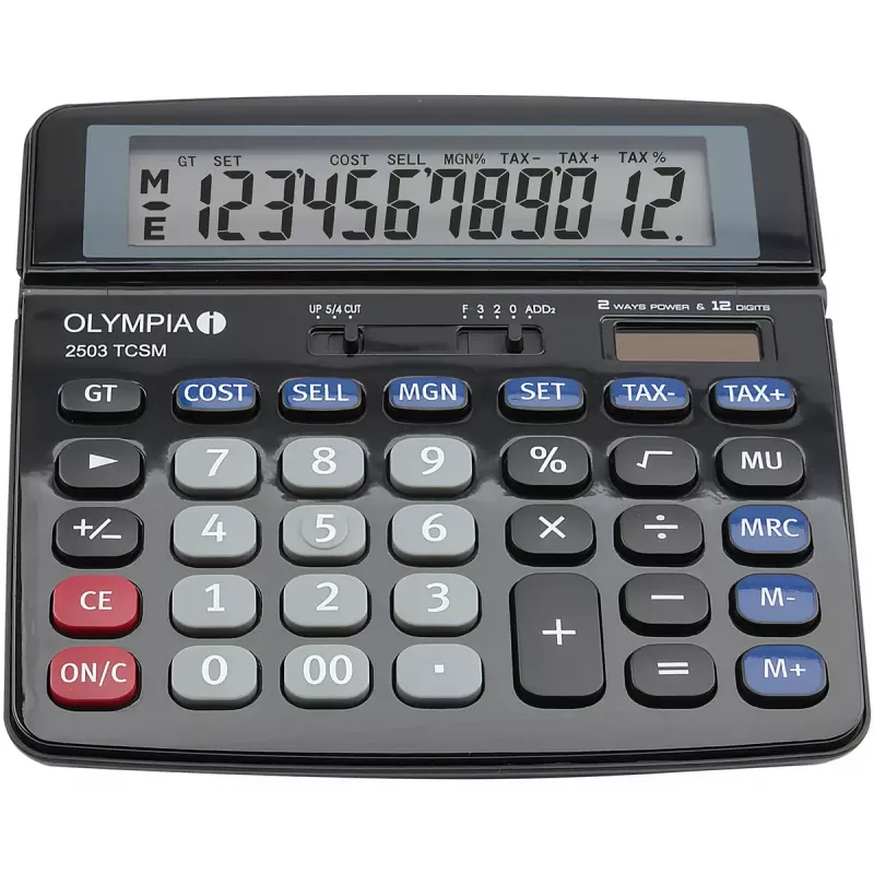 Βασική αριθμομηχανή Olympia 2502 Desktop Μαύρο Μπλε Γκρι