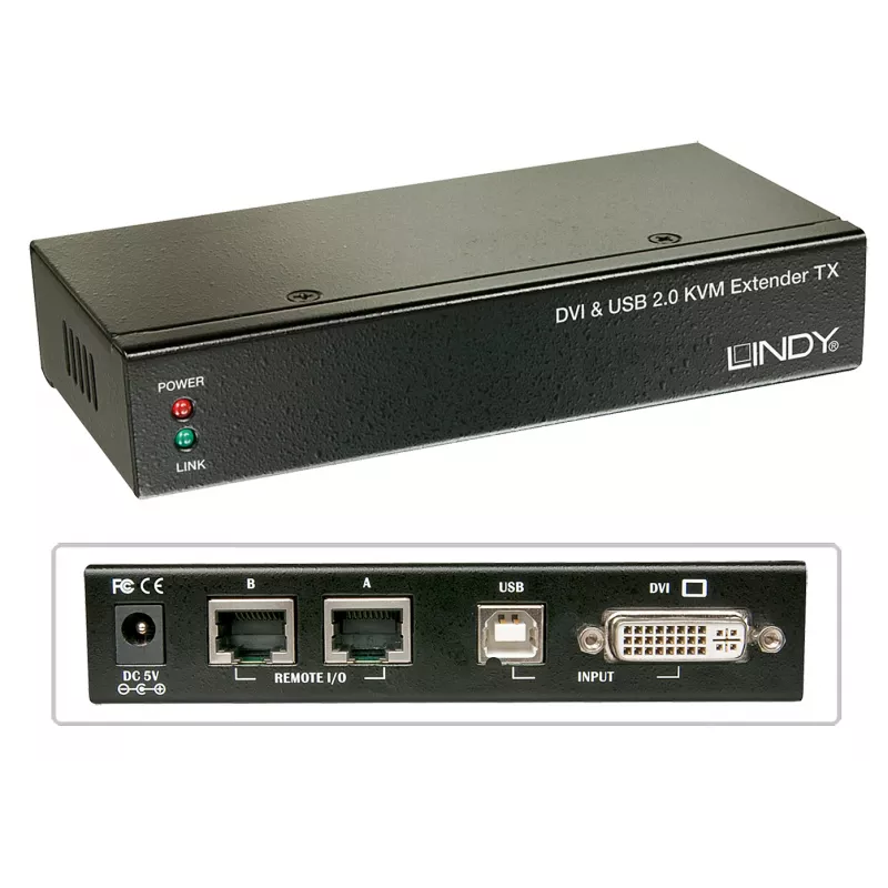 Lindy 39377 Cat.5 KVM Extender Classic, DVI, USB, έως 50 m