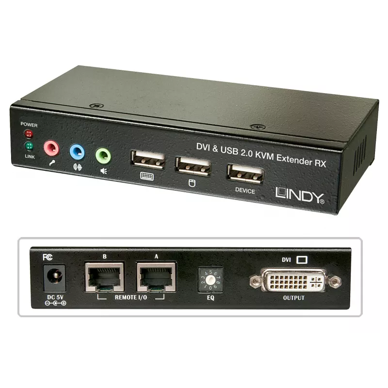 Lindy 39377 Cat.5 KVM Extender Classic, DVI, USB, έως 50 m