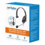 Manhattan Mono Over-Ear Headset (USB), αναστρέψιμο μικρόφωνο με βραχίονα (με επένδυση), συσκευασία λιανικής, ενσωματωμένος έλεγχος έντασης/σίγασης, μαξιλαράκι αυτιού με επένδυση, USB-A για ήχο και μικρόφωνο, καλώδιο 2 m, τρία χρόνια εγγύηση