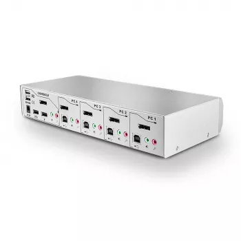 Lindy 4 Port KVM Switch Pro USB 2.0, DisplayPort 1.2 με TTU