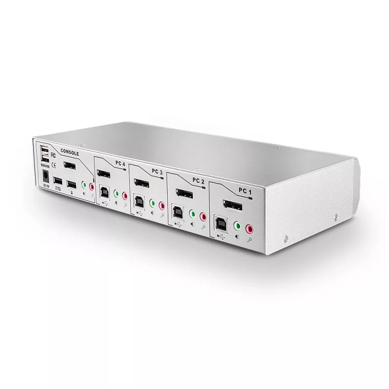 Lindy 4 Port KVM Switch Pro USB 2.0, DisplayPort 1.2 με TTU