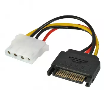 Lindy 0,15m καλώδιο τροφοδοσίας SATA σε LP4, πολύχρωμο, βύσμα αρσενικό, υποδοχή θηλυκή, ευθύ, ευθύ