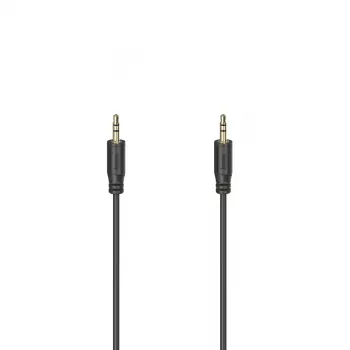 Hama Flexi-λεπτό καλώδιο ήχου 0,75 m 3,5 mm μαύρο βύσμα αρσενικό σε βύσμα αρσενικό επιχρυσωμένο
