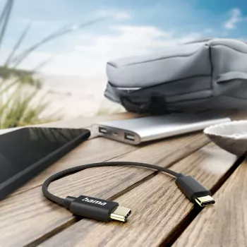 Hama 00201604 καλώδιο USB USB 2.0 0,2 m USB C μαύρο