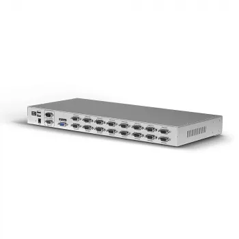 Lindy 16 Θυρών VGA και USB Combo KVM Switch, Τοποθέτηση σε rack, Ασημί